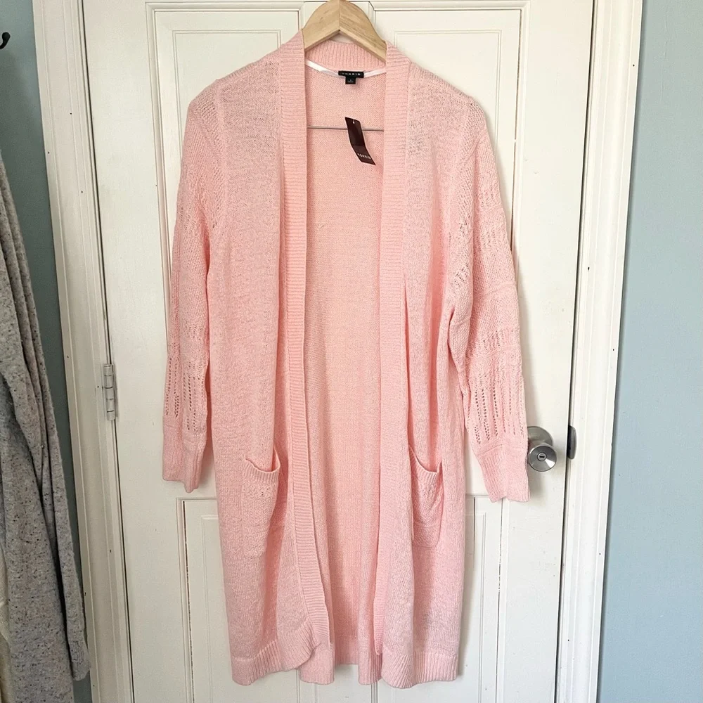 Torrid Duster Open Front Stitch Detail Cardigan Size 1X - Picture 5 of 14